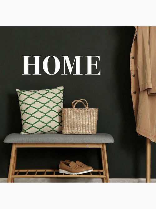 Stickers -HOME- en lettres capitales blanches - Kiabi