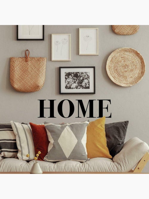 Stickers -HOME- en lettres capitales blanches - Kiabi
