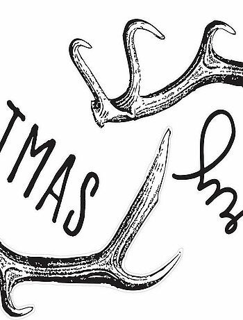 Stickers -joyeux noël- et bois de rennes