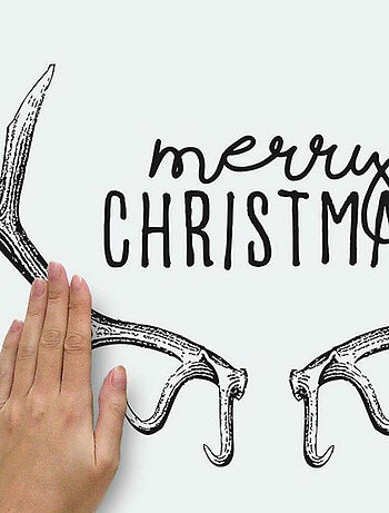 Stickers -joyeux noël- et bois de rennes