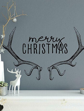 Stickers -joyeux noël- et bois de rennes