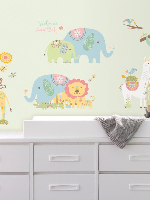 Stickers -Petits Animaux Tribales - Hauteur 22,9 cm - Kiabi