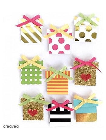 Stickers 3D Cadeau - 9 autocollants