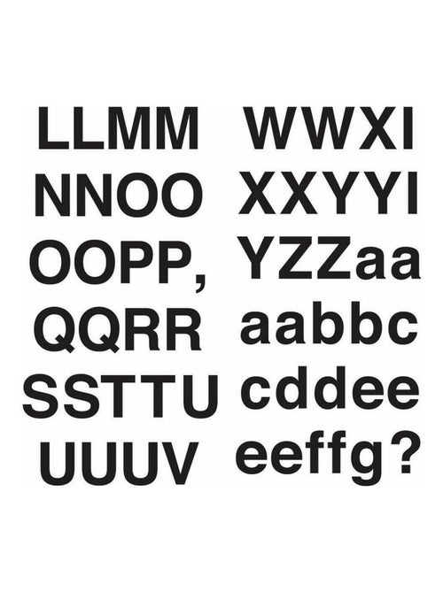 Stickers alphabet noir (majuscules et minuscules) - Kiabi