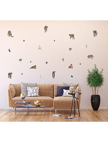 Stickers Animaux - Félins - 1 planche 42,5 x 65 cm