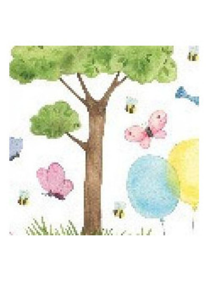 Stickers animaux - Petits Ours Mignons - 1 planche 42,5 x 65 cm Multicolore - Kiabi