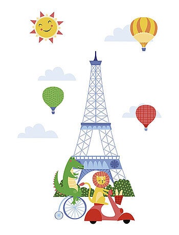 Stickers Animaux Safari à Paris Roommates