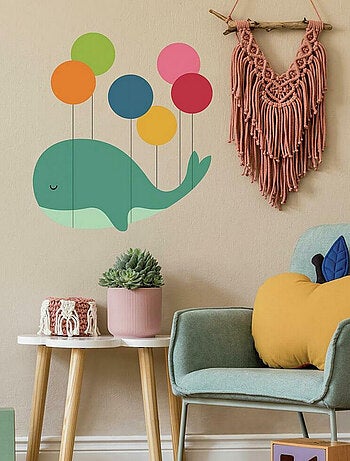 Stickers baleine et ballons
