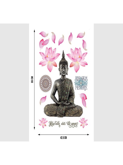 Stickers Buddha 3D  - 1 planche 42,5 x 65 cm - Kiabi