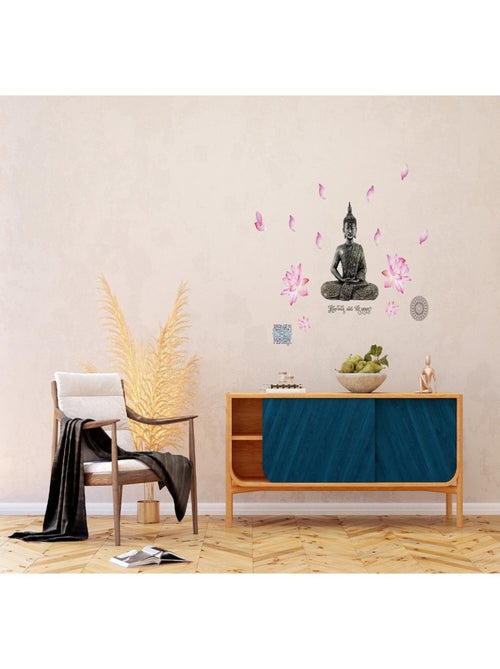 Stickers Buddha 3D  - 1 planche 42,5 x 65 cm - Kiabi