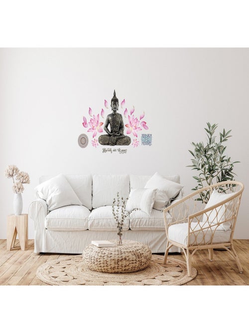Stickers Buddha 3D  - 1 planche 42,5 x 65 cm - Kiabi