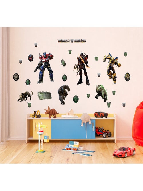 Stickers Bumblebee, Optimus Prime et Decepticons - 1 planche 65 x 85 cm - Kiabi