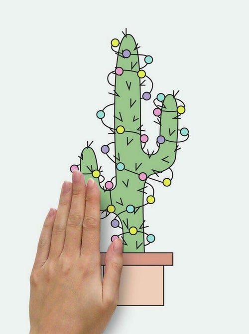 Stickers Cactus de Noël - Kiabi