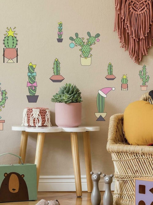 Stickers Cactus de Noël - Kiabi