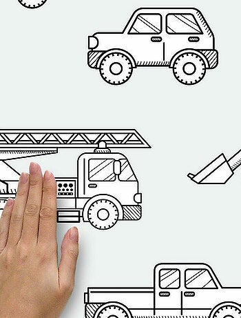 Stickers camions à colorier