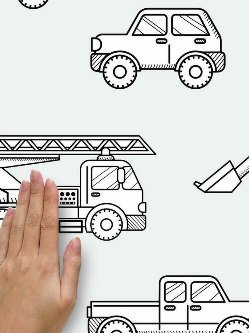 Stickers camions à colorier Noir Noir - Kiabi