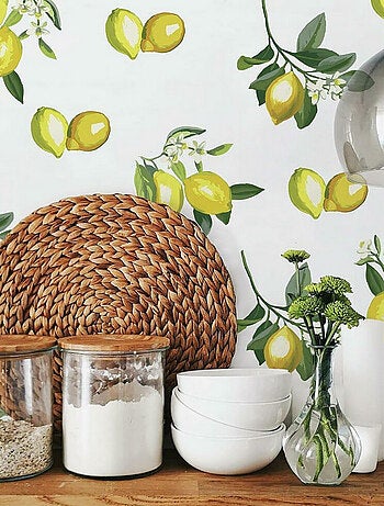 Stickers citrons jaunes géants