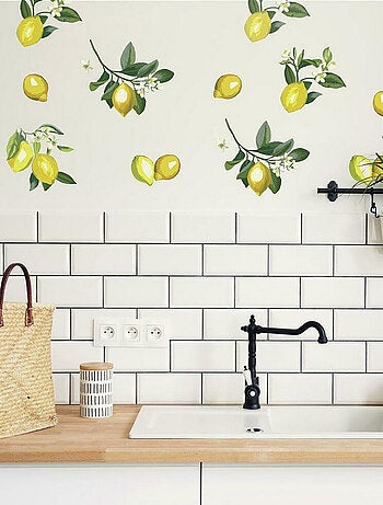 Stickers citrons jaunes géants