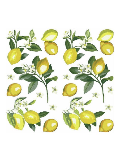 Stickers citrons jaunes géants - Kiabi