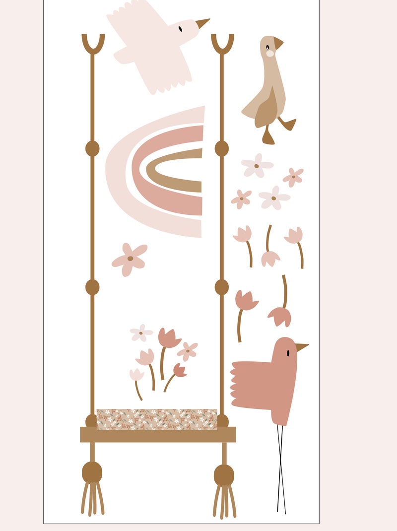 Stickers Decor Xxl Faon balancelle Multicolore - Kiabi