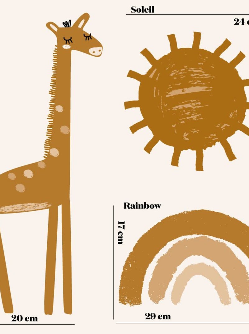 Stickers Decor Xxl Isidore Multicolore - Kiabi