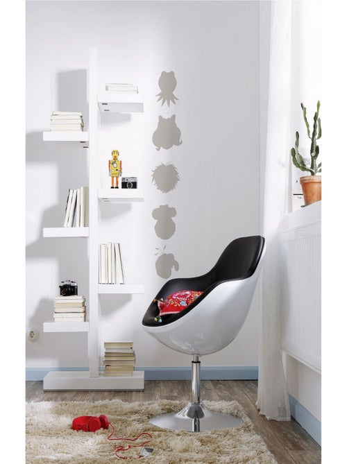 Stickers décoration murale -The Muppets- 5 visages Gris - Kiabi