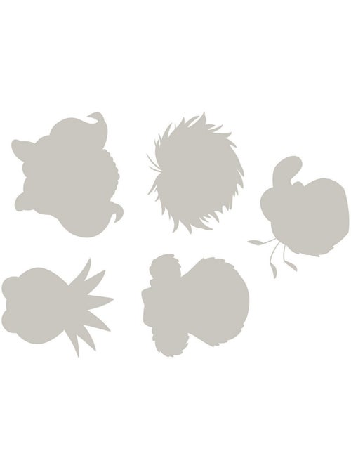Stickers décoration murale -The Muppets- 5 visages Gris - Kiabi