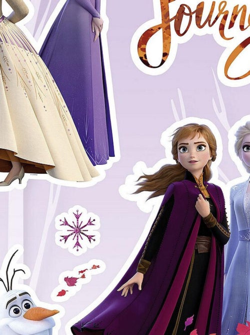 Stickers Décoration Murale La Reine des Neiges -Believe in the Journey- Croire au Voyage Disney - Kiabi