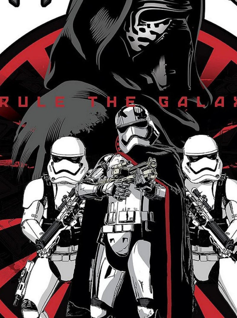 Stickers Décoration Murale Star Wars Organisation du Premier Ordre Noir Noir - Kiabi