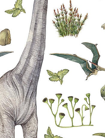Stickers dinosaures - 1 planche 30x30cm
