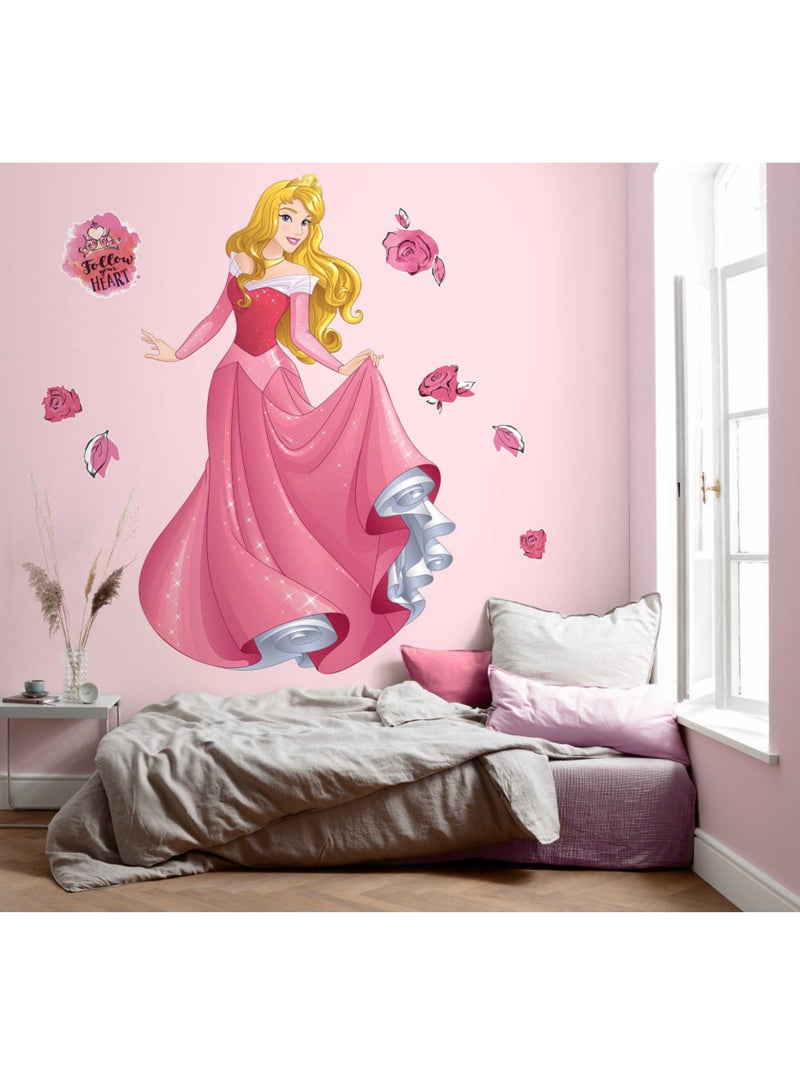 Stickers  disney aurore la belle au bois dormantxxl - 127 x 200 cm Multicolore - Kiabi