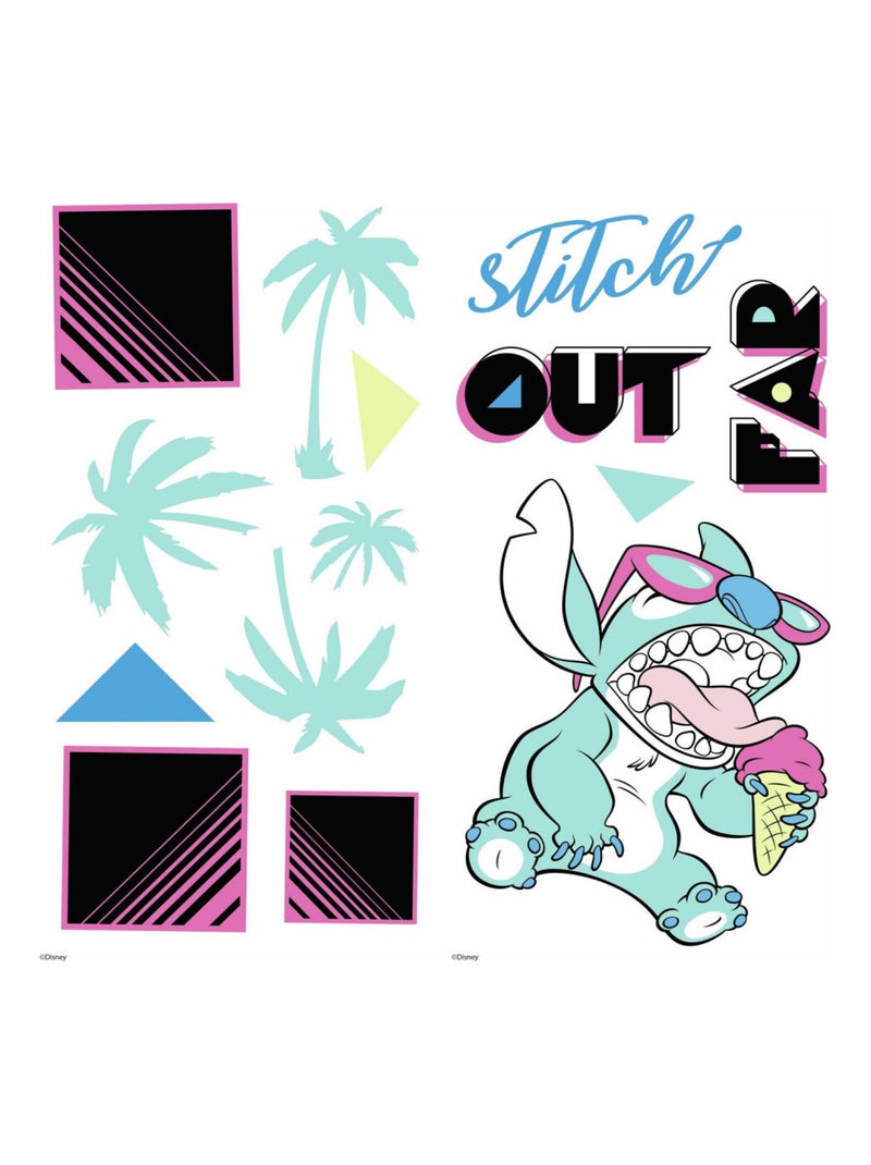 Stickers Disney Stitch mange une glace Multicolore - Kiabi