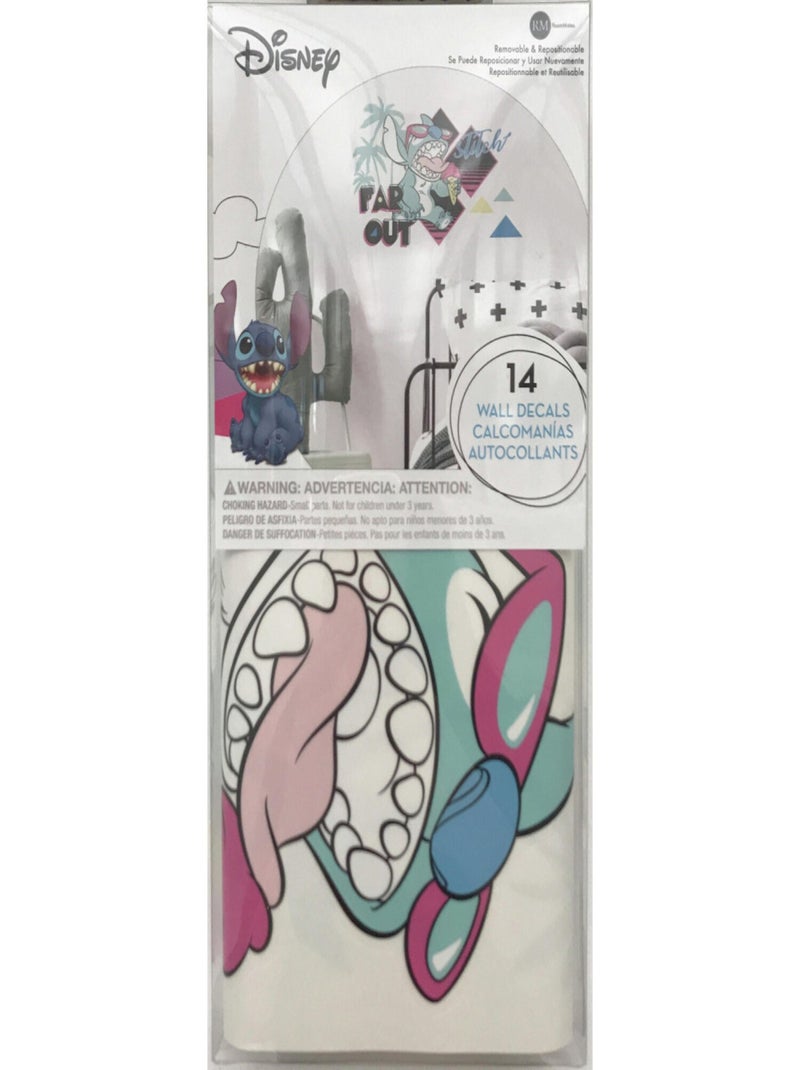 Stickers Disney Stitch mange une glace Multicolore - Kiabi