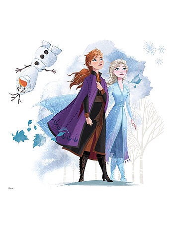 Stickers Elsa, Anna et Olaf La Reine des Neiges 2 Disney Aquarelles