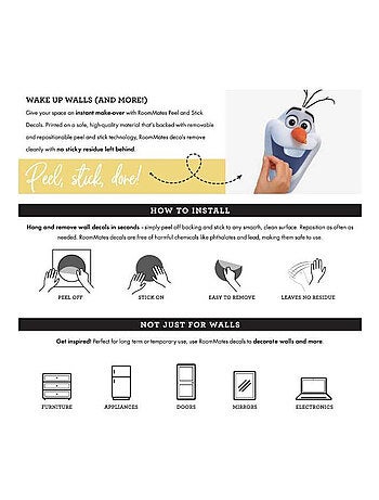 Stickers Elsa, Anna et Olaf La Reine des Neiges 2 Disney Aquarelles