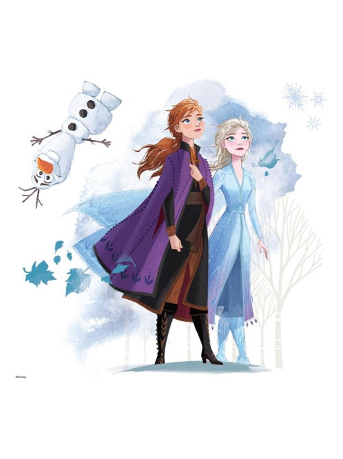 Stickers Elsa, Anna et Olaf La Reine des Neiges 2 Disney Aquarelles - Kiabi