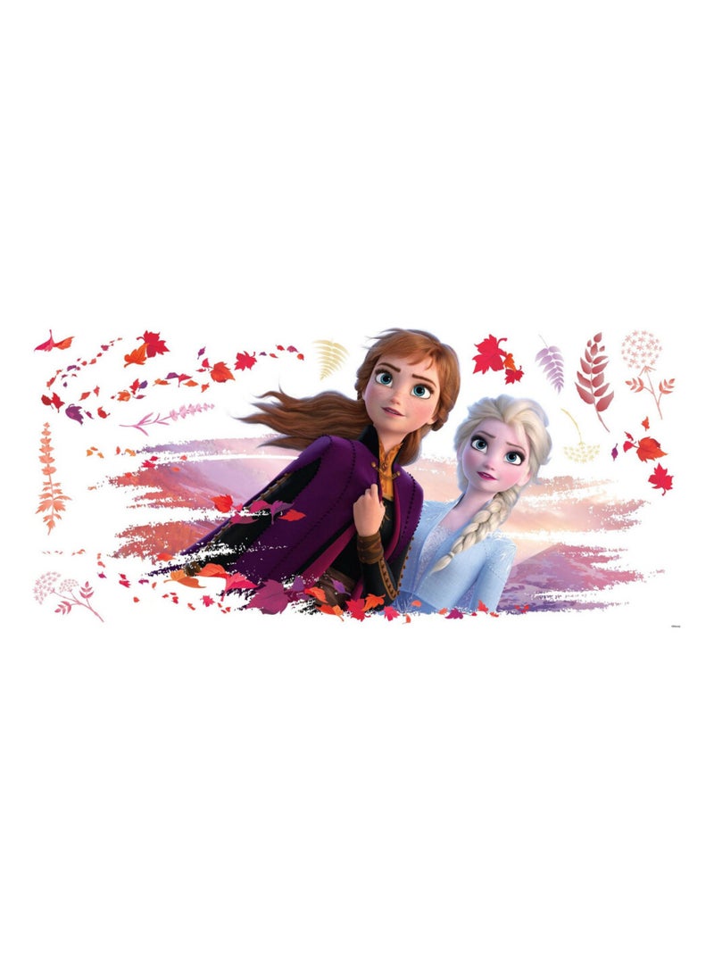 Stickers Elsa & Anna La Reine des Neiges 2 Disney Blanc Violet Gris - Kiabi