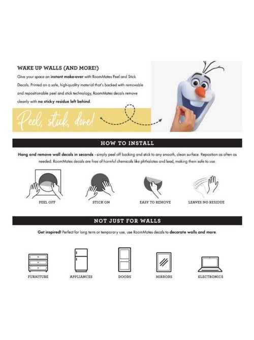 Stickers Elsa La Reine des Neiges 2 Disney Aquarelles et dessins - Kiabi