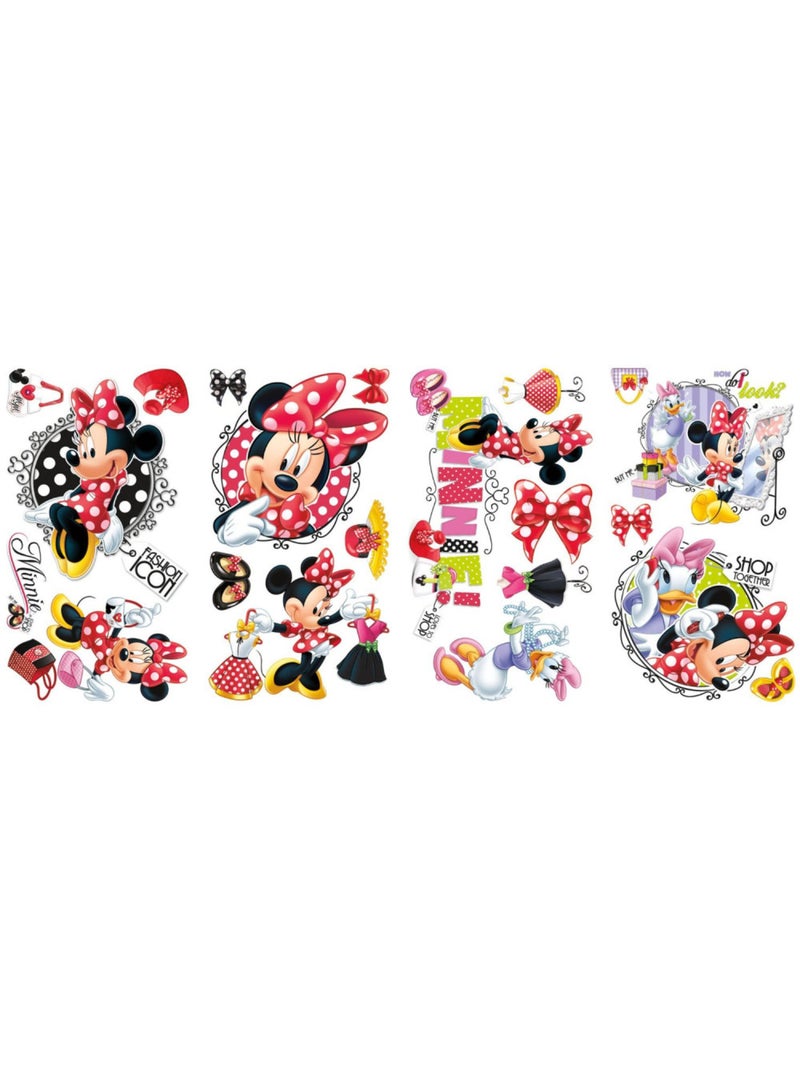Stickers Fashion Addict Minnie Mouse Disney Rouge - Kiabi
