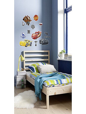 Stickers Fênêtre Disney Cars 3 Flash Mc Queen, Jackson Storm, Cruz Ramirez et Hook 31x31cm