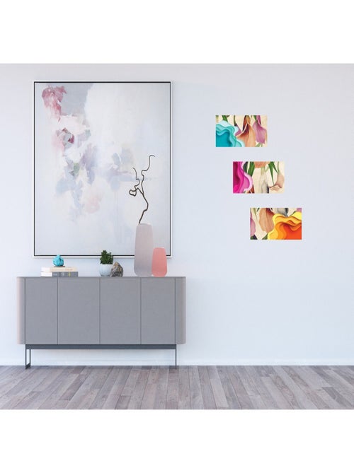 Stickers Fleurs Abstraites - 1 planche 42,5 x 65 cm - Kiabi