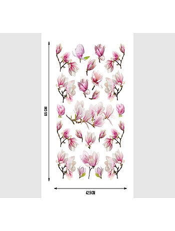 Stickers Fleurs Magnolia - 1 planche 42,5 x 65 cm