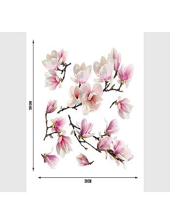 Stickers Fleurs Sakura - 1 planche 30x30cm