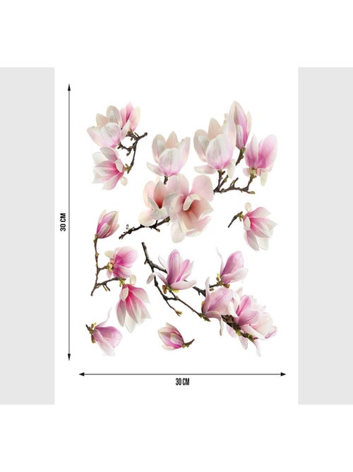 Stickers Fleurs Sakura - 1 planche 30x30cm - Kiabi