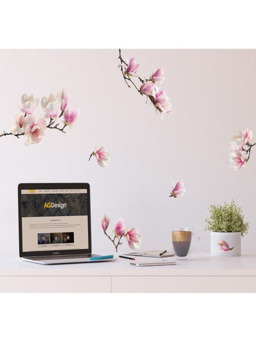 Stickers Fleurs Sakura - 1 planche 30x30cm - Kiabi