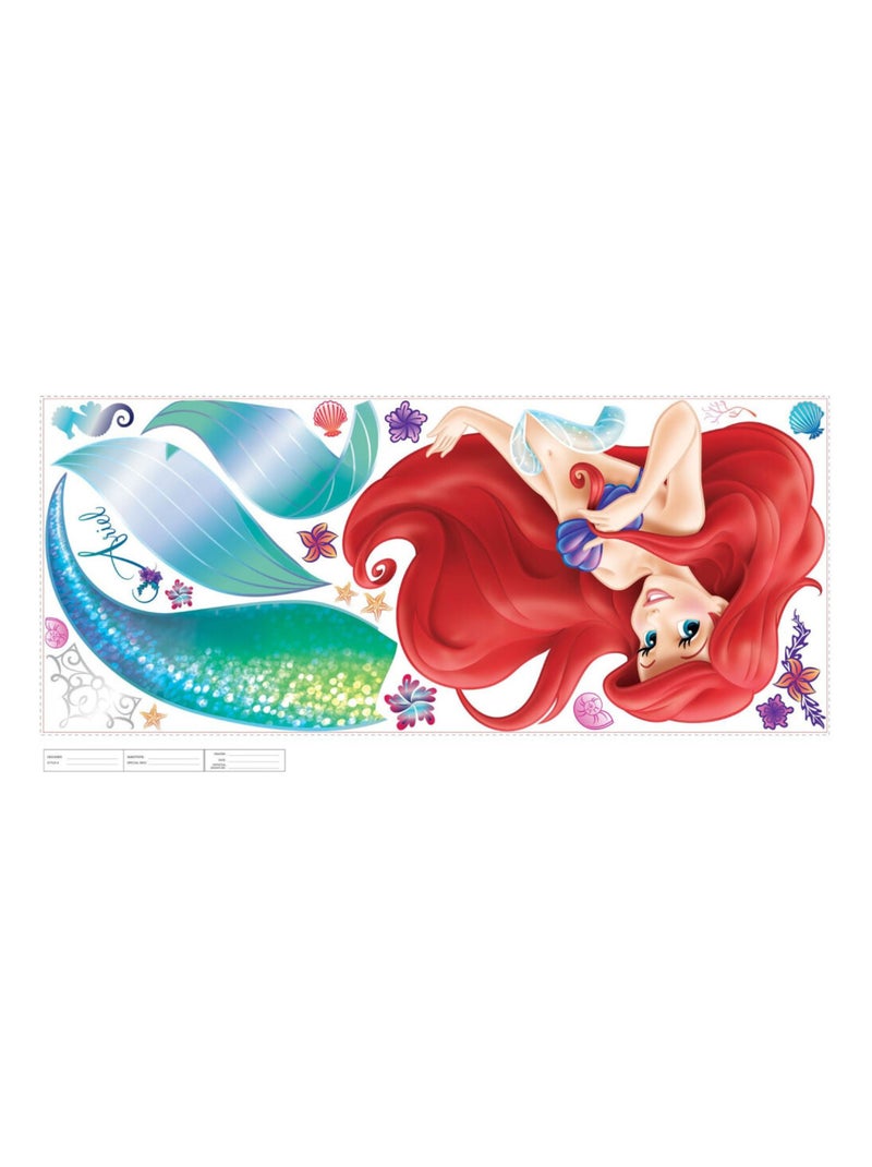 Stickers géant Ariel La Petite Sirène Disney Multicolore - Kiabi