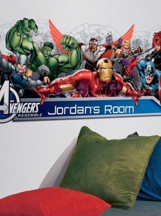 Stickers géant Avengers Prénom à personnaliser