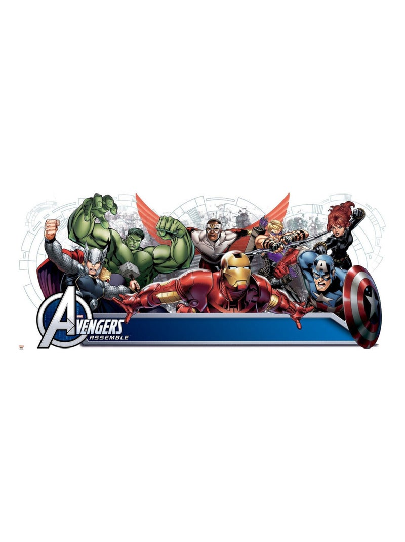 Stickers géant Avengers Prénom à personnaliser Multicolore - Kiabi