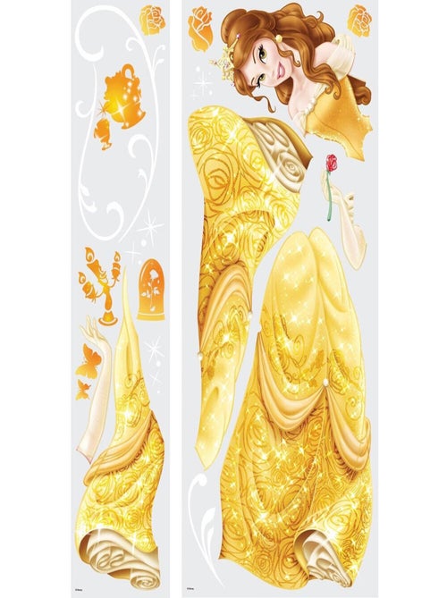 Stickers géant Belle Robe de Bal la Belle et la Bête Disney - Kiabi