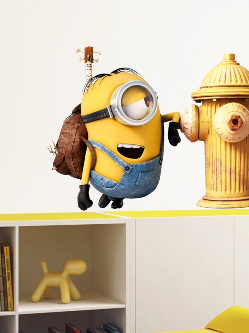 Stickers geant Borne Incendie Les Minions Jaune - Kiabi